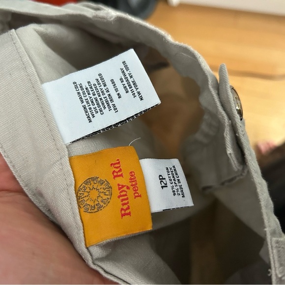 Ruby Rd. Cream Straight Leg Pants 12P - Picture 3 of 16